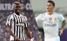 Pogba pasaría al Real Madrid y James a la Juventus, todo hoy son puros rumores.