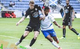 Choco Lozano en su último enfrentamiento con el Lugo, que también juega en la Segunda División de España.