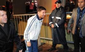 Messi llegó por primera vez a San Juan para enfrentar a Honduras este viernes. (Foto cortesía: El Clarín).