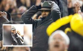 Las cámaras captaron a Pierre-Emerick Aubameyang sentado junto a su hermano y cubierto con un sombrero de aspecto gansteril -a lo 'Al Capone'.