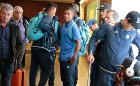 Óscar Salas cuando iba llegando a Brasilia, ciudad en donde Honduras se juega el pase a la siguiente ronda de los Juegos Olímpicos.