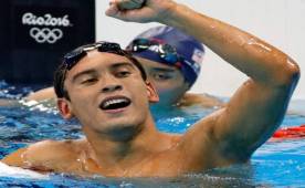 Marcelo Acosta se mostró eufórico tras su debut en Río cuando ganó su heat eliminatorio en los 400 metros libres.