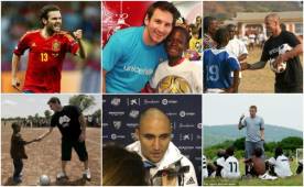 Los futbolistas que además de talento tienen un corazón solidario con los más necesitados.