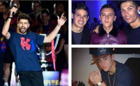 Piqué se acordó de Roldán en la celebración del Barcelona.