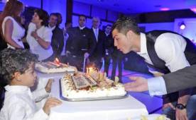 Cristiano durante su cumpleaños 29.