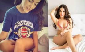 La sexy periodista mexicana Patty López apostó con Usain Bolt por el juego Manchester United-Arsenal en Premier y le ganó al jamaiquino quien terminó luciendo la camisa de los 'gunners'.