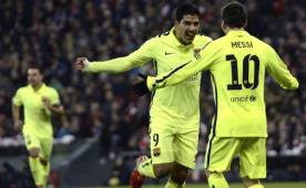 Messi y Luis Suárez fueron los anotadores en el primer tiempo en San Mamés. (Foto: EFE)