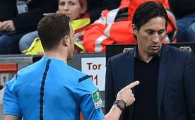 Tras una discusión con el árbitro,El entrenador del Bayer Leverkusen, Roger Schmidt, fue condenado a tres partidos de suspensión.