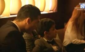 Hijo de Cristiano se sorprendió de ver a Lionel Messi tan cerca de él.