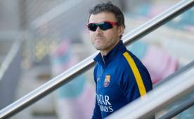 Luis Enrique se enfoca en el encuentro de este sábado por la Liga de España. Foto EFE.