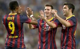 Eto'o, Messi y Deco volvieron a formar un tridente en el campo que los llevó a ganar juntos una Champions.