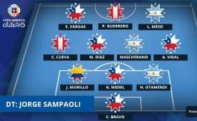 El once ideal de la Copa América 2015 que se jugó en Chile.