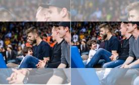 Gerars Piqué asistió a un partido del Barcelona de basquetbol junto a su hijo Milan y el arquero alemán Ter Stegen.