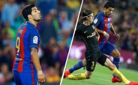 Luis Suárez llamó 'payaso' a Filipe Luis tras denunciar el pisotón. Fotos EFE.