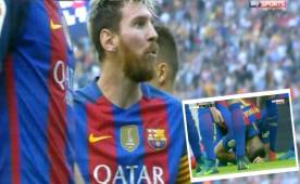 Este es el momento en que Messi insultaba a un sector de los aficionados del Valencia.