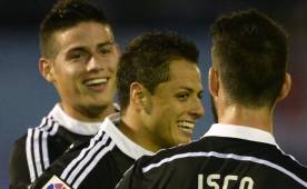 Chicharito Hernández repitió como titular y le volvió a responder a Ancelotti con goles. (AFP)