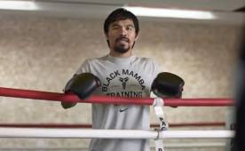 En el comercial, Manny Pacquiao aparece celebrando que Mayweather aceptó el reto.