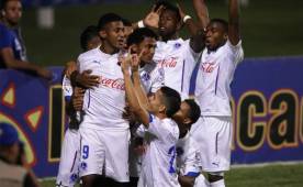 Anthony Lozano se gastó un doblete ante Motagua y tiene al Olimpia soñando con la Copa 29. Foto Ronald Aceituno