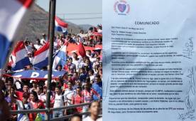 La barra Ultra Fiel de Olimpia no comparte comentarios del presidente Rafael Ferrari.