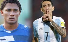 Ever Alvarado y Ángel Di María tuvieron un encontronazo en el duelo Honduras ante Argentina.