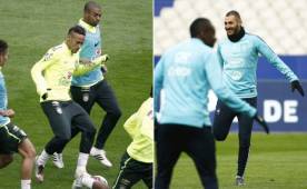 Neymar y Benzema estará hoy cara a cara en este amistoso internacional.