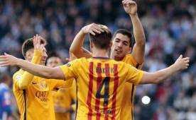 Luis Suárez anotó cuatro goles al Deportivo La Coruña.