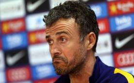 Luis Enrique durante la conferencia de prensa de este viernes. Foto EFE