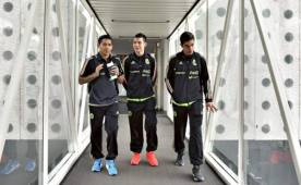 Javier Aquino y sus demás compañeros arribaron a Vancouver para el duelo del viernes ante Canadá. (FOTO: Cortesía Récord)