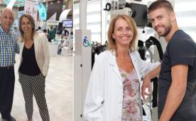 El periodista de TN5 Pedro González junto a la doctora Monserrat Bernabéu, madre de Piqué.