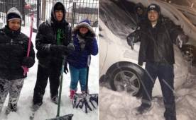 La nevada en Estados Unidos es una de las diez más potentes en la historia. Los hondureños la viven de esta forma peculiar.