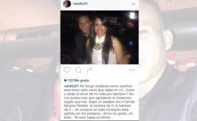 Vanessa escribió este mensaje a través de la red social de Instagram.