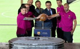 La presentación de la maqueta del nuevo Camp Nou. Foto AFP.