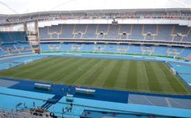 El estadio Olímpico Engenhão luce espectacular a horas de recibir el juego entre Honduras y Argelia.