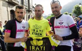 Luis Enrique durante su presencia en esta vuelta ciclística.