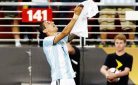 Ángel Di María conoció la noticia sobre la muerte de su abuela hora antes del partido ante Chile. Foto EFE.