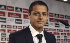 Chicharito Hernández brindó declaraciones a los medios en el Santiago Bernabéu. (Foto: EFE)