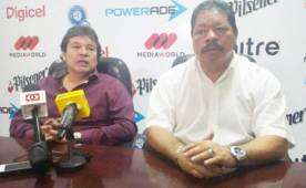 Hugo Carrillo y Jorge Rajo en la conferencia de prensa de este viernes. Foto cortesía edhdeportes.com