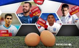 Jorge Claros, Alfredo Mejía, Bryan Acosta y Oliver Morazán son las opciones que tiene Jorge Luis Pinto para la contención ante El Salvador. Foto DIEZ