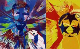 Messi es una obra de arte. Los artistas Damien Hirst y Murakami crean dos piezas inspiradas en el futbolista.