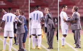 Jorge Luis Pinto vivió momentos intensos desde el banquillo de la Selección de Honduras.