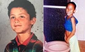 Cristiano Ronaldo de niño al igual que Neymar, se llevan 7 años de diferencia.