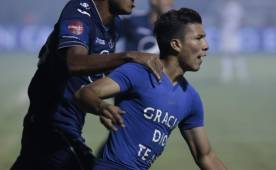 Kevin López dice que 'la mano de Dios estuvo conmigo' al cabecear el balón que se fue a las redes. Foto Ronald Aceituno