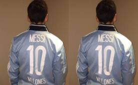 Lionel Messi lució esta sudadera y agradeció a los más de 10 millones de seguidores en Instagram.