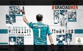 Real Madrid agradeció a Iker Casillas sus años en el club con esta imagen. Foto @realmadrid