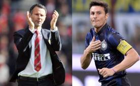 Ryan Giggs y Javier Zanetti están en el Top 10 de los futbolistas retirados en el 2014.