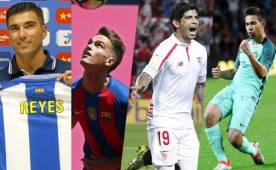 José Antonio Reyes, Dennis Suárez, Éver Banega y Raphaël Guerreiro.