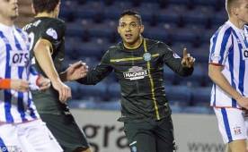 Emilio Izaguirre festejó el primer tanto del Celtic en el triunfo 2-0 de visita ante Kilmarnock. Foto dailymail.co.uk