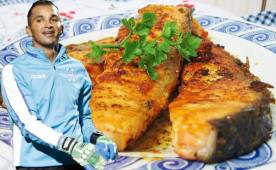 El salmón a la plancha es parte fundamental del menú de Jorge luis Pinto en la Selección de Honduras.