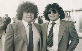 Jorge Cysterszpiller y Diego Maradona, cuando el primero era representante del segundo.