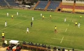 Las selecciones Sub-23 de Honduras y Colombia jugaron el primero de dos amistosos en Estados Unidos. Foto cortesía @FenafuthOrg